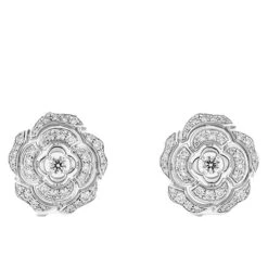 Chanel – Boucles D’Oreilles Bouton De Camélia