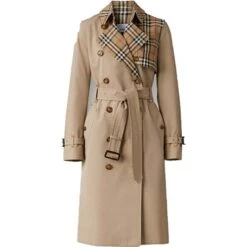 Burberry / Trench En Gabardine De Coton Avec Vintage Check