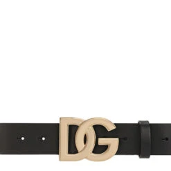 Dolce & Gabbana – Ceinture En Cuir Avec Logo DG