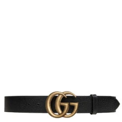 Gucci – Ceinture En Cuir Avec Boucle Double G