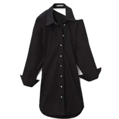 Alexander Wang – Robe Chemise Ajourée Coton