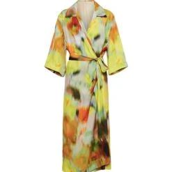 Dries Van Noten – Robe Portefeuille Imprimée