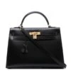 Kelly – Hermès 1 Kelly – Hermès -Mode Accessoires Magasin Sac Hermes Kelly 32 cm Box Noir 13