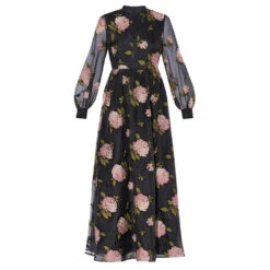 Erdem – Maya Dress Rose Embroidered Organza