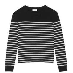 Saint Laurent- Pull Col Montant Maille Marin